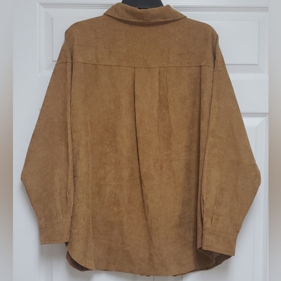 Zenana Corduroy Shacket/Camel - Picture 3 of 12